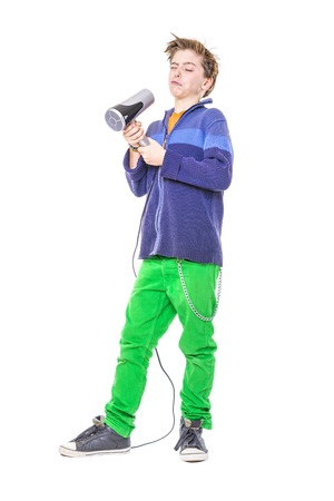 kids rockin' haircut teenager